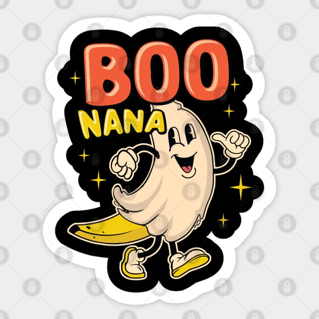 Cute Halloween Ghost - Boonana - For a Spooky Fun Costume Sticker by Graphic Duster